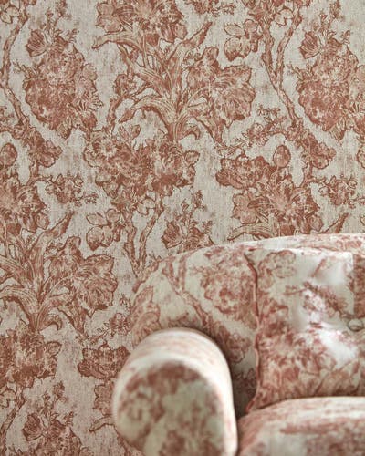 Sanderson - Fringed Tulip Toile Putty Sanderson x Giles Deacon