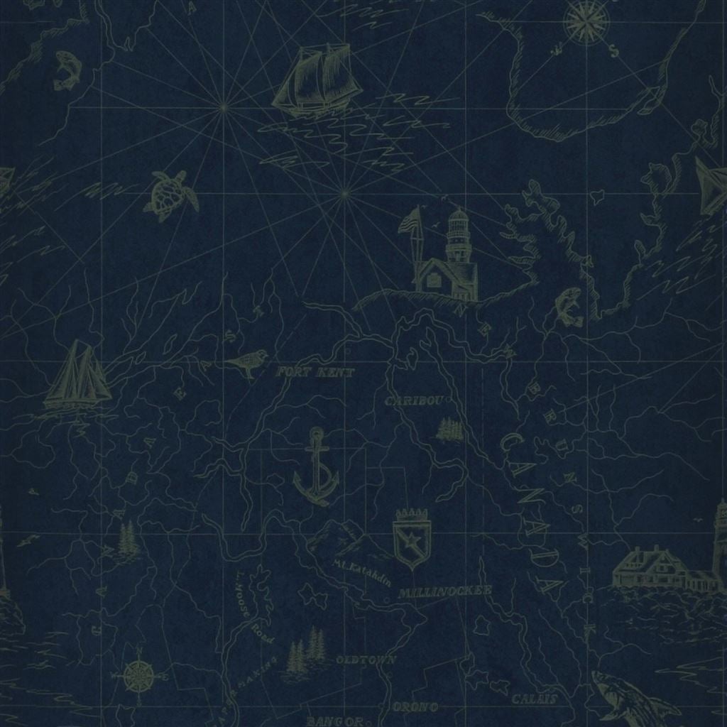 Ralph Lauren - Shipping Lanes Map Brilliant Blue