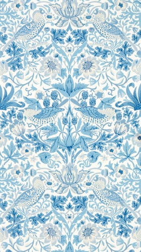 Morris & Co - Simply Strawberry Thief W Simply Morris Wallpapers