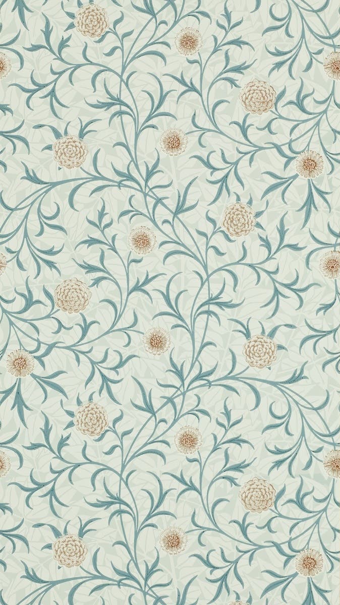 Scroll Loden/Slate Morris and Friends Wallpa