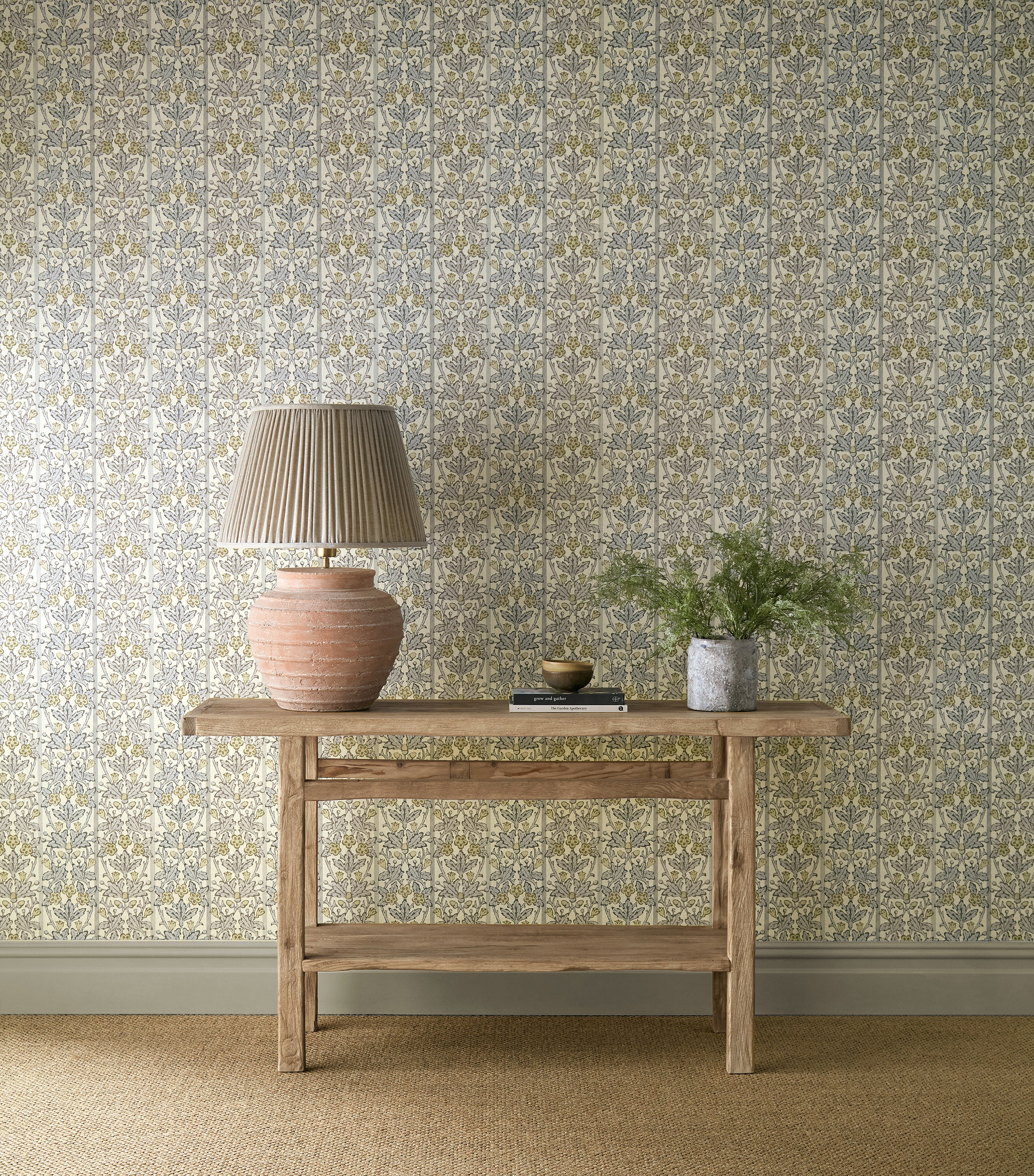 Morris & Co - Oak & Blossom Mineral Blue Linen