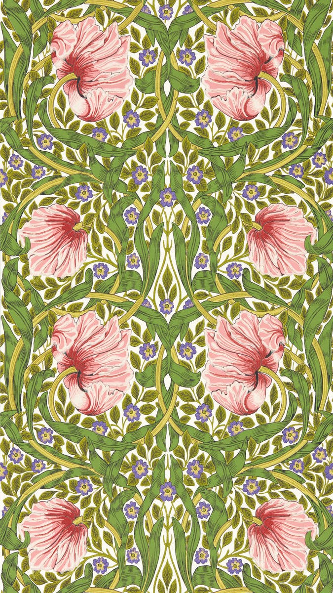 Pimpernel Sap Green/Straw Bedford Park Wallpapers