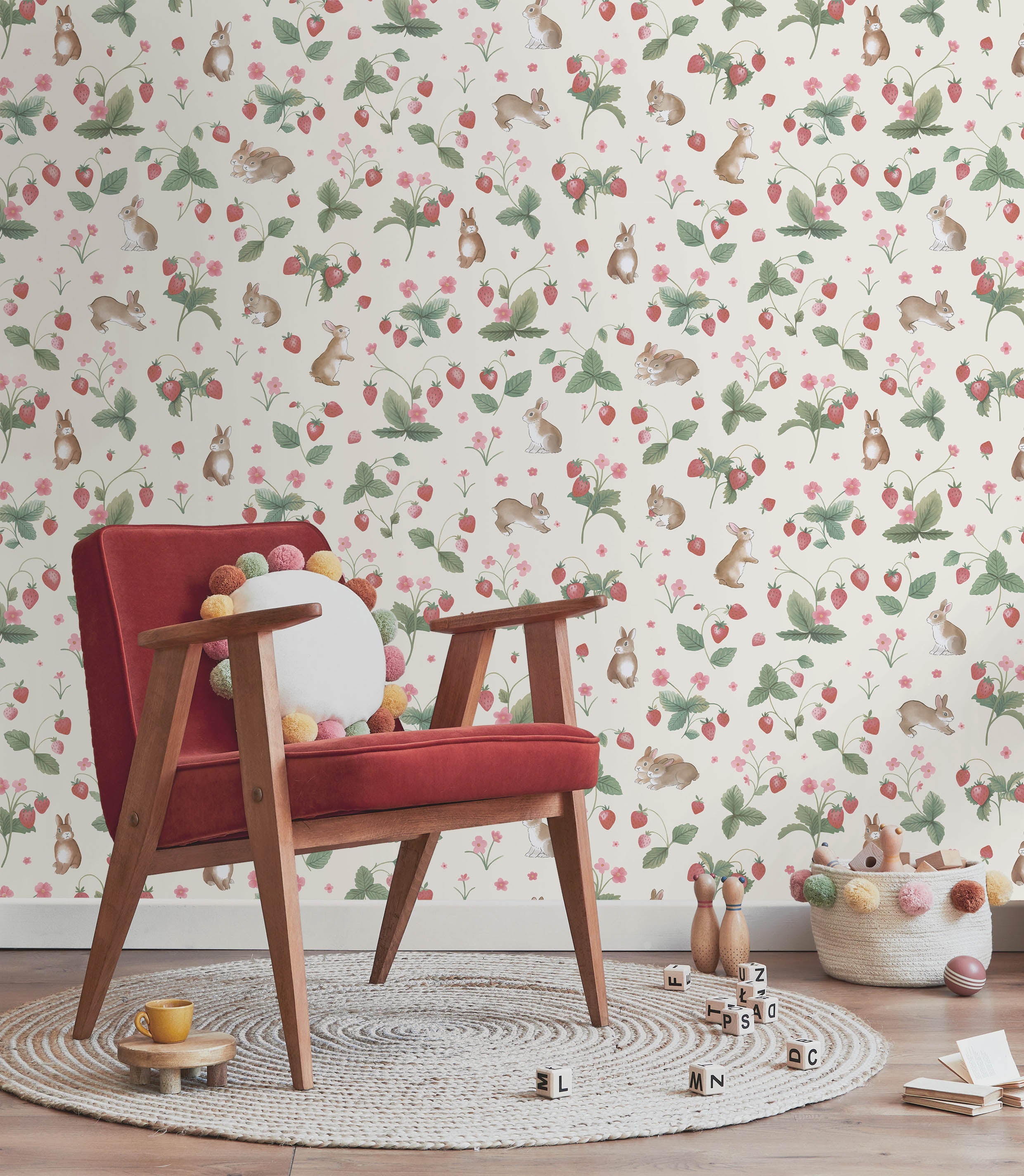 Intrade - Bunnies & Berries Cream/Multi