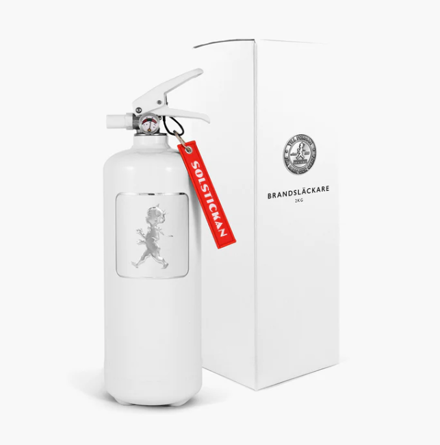 Brandsläckare 2 kg Vit/Silver