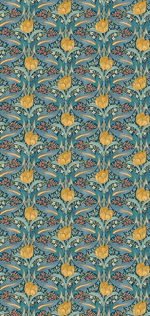 GP&J Baker - Brantwood Tulip & Jasmine Teal BW45104-2