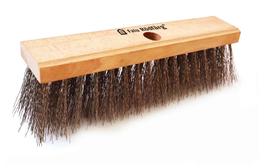 Falu Rödfärg Stålpiassava med krustat stål