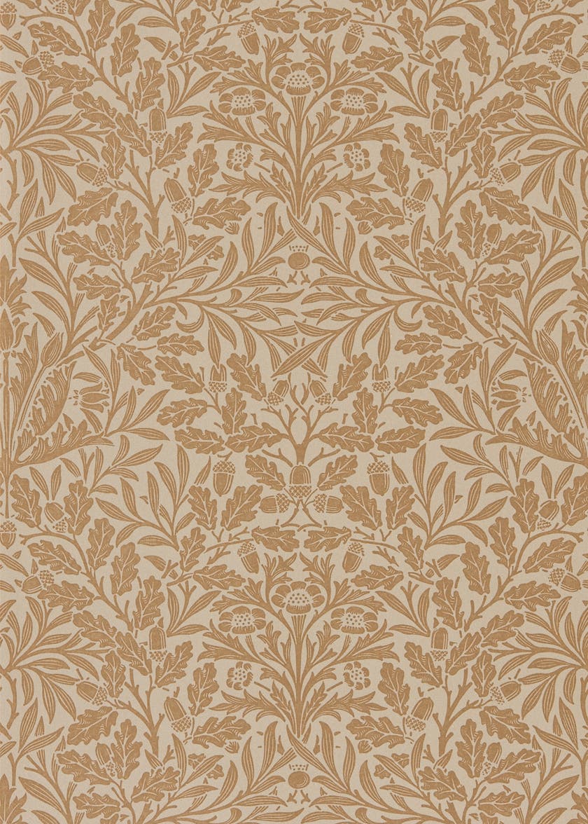 Pure Acorn Gilver/Copper Morris Pure Wallpapers