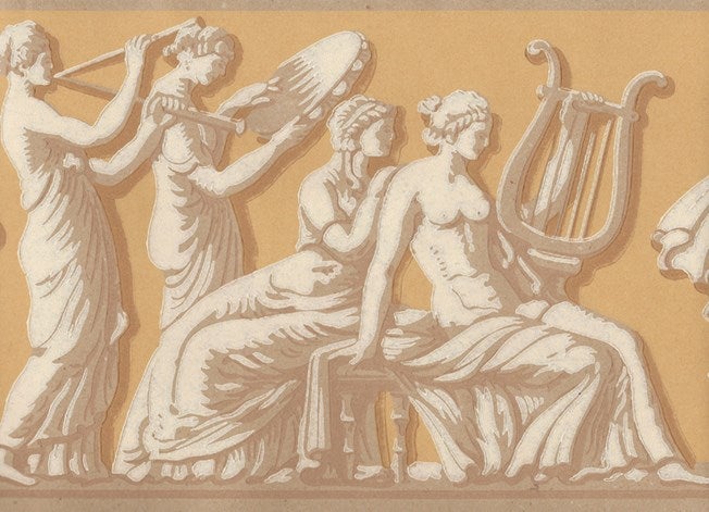 Lim & Handtryck - Nio musersbård - Kvist/Gul B10-50