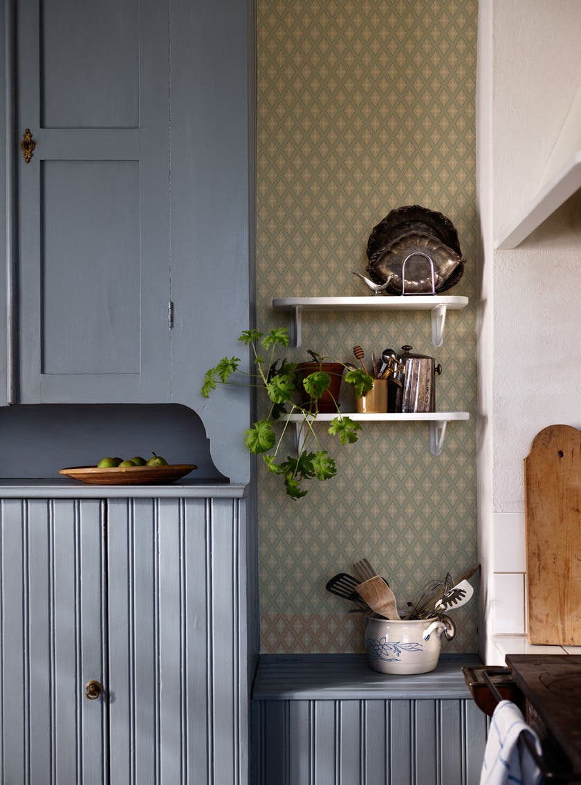 Lillstugan Grön Gammalsvenska Papper