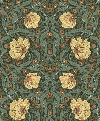 Carma - Peel & Stick Pimpernel Garden Meadow Green & Amber NW54204 (Outlet)