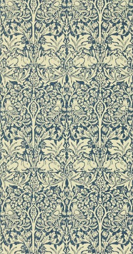 Morris & Co - Brer Rabbit Indigo/Vellum Morris and Friends Wallpa