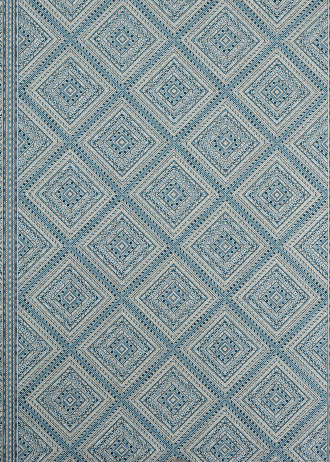 Zoffany - Marquetry Trellis Azure Indienne Wallcoverings