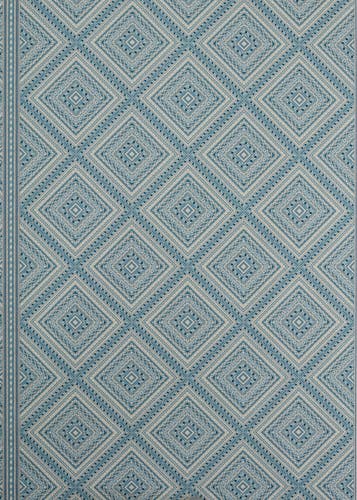 Zoffany - Marquetry Trellis Azure Indienne Wallcoverings