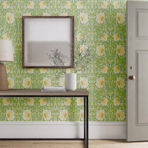 Morris & Co - Pimpernel Weld/Leaf Green Simply Morris Wallpapers