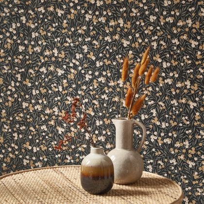 Casadeco - Cherry Noir / Beige Flower Market