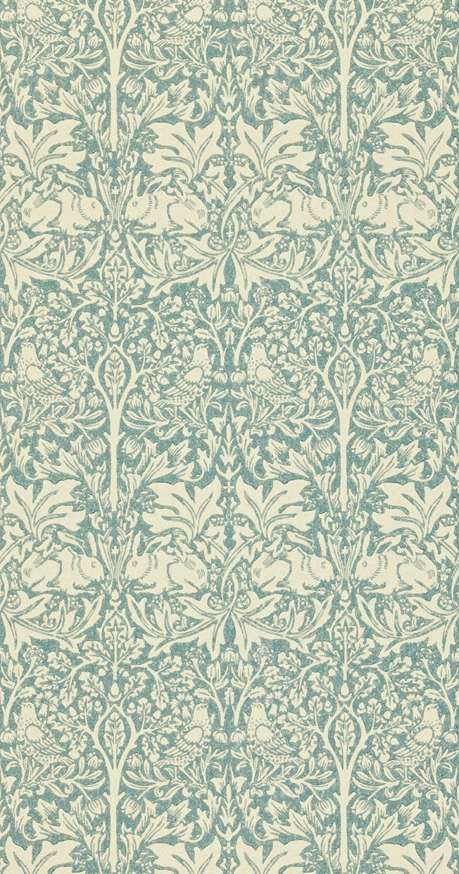 Morris & Co - Brer Rabbit Slate/Vellum Morris and Friends Wallpa