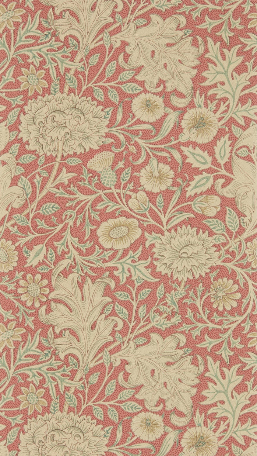 Morris & Co - Double Bough Carmine Red Melsetter Wallpapers