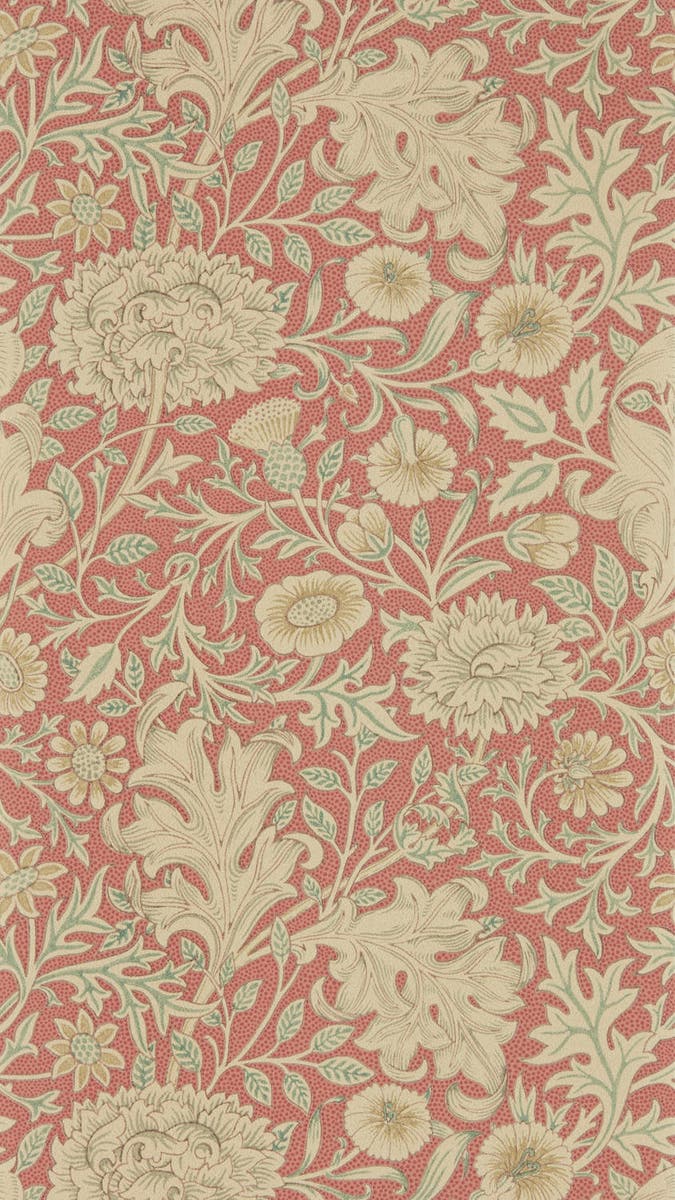 Morris & Co - Double Bough Carmine Red Melsetter Wallpapers