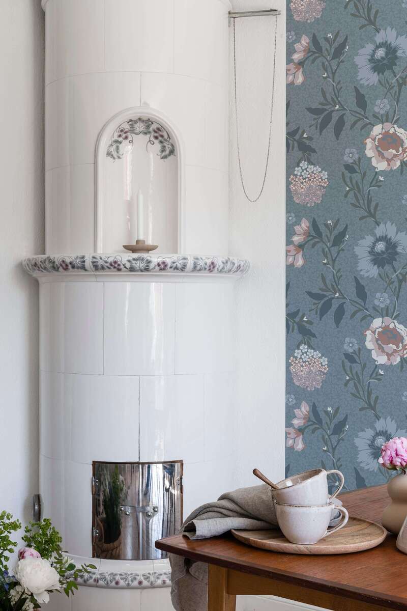 Vildros, Blå Blommor&Blad