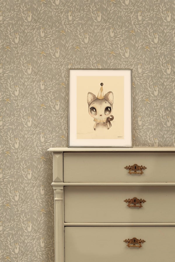 Misty Leaf Fauna Grey MM-0506