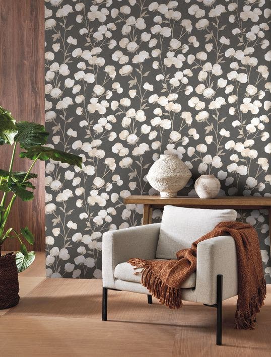 COTTON FLOWER ARDOISE SOLIFLORE