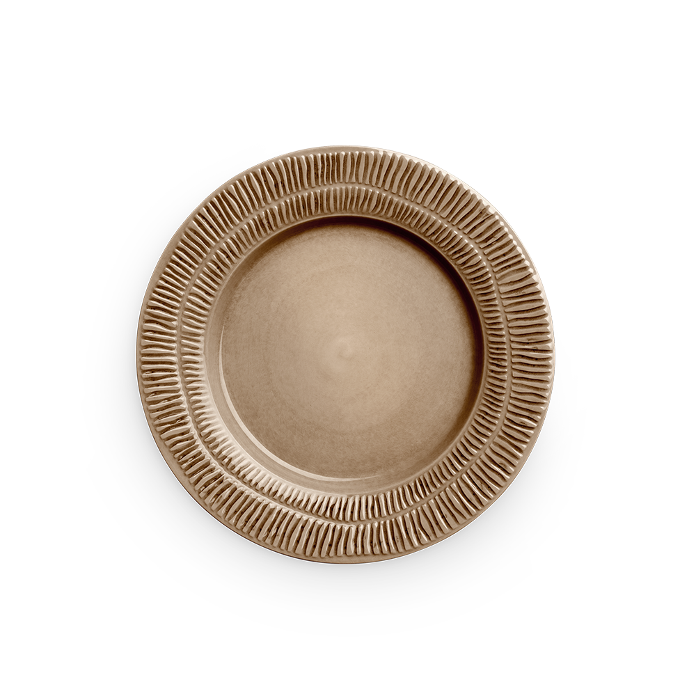 Stripes Tallrik 28 cm Cinnamon