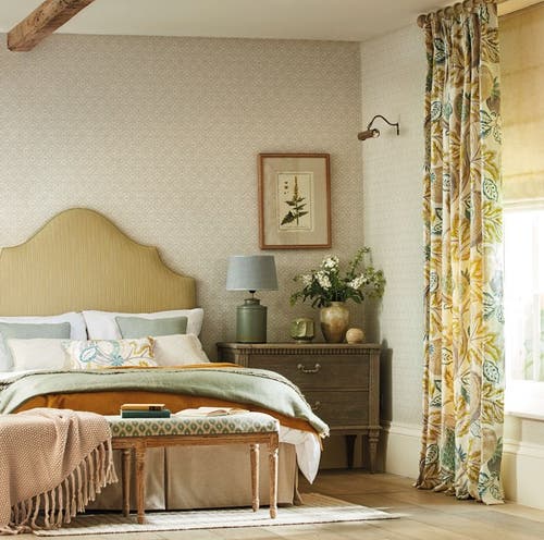 Sanderson - Pinjara Trellis Linen Littlemore Wallpapers
