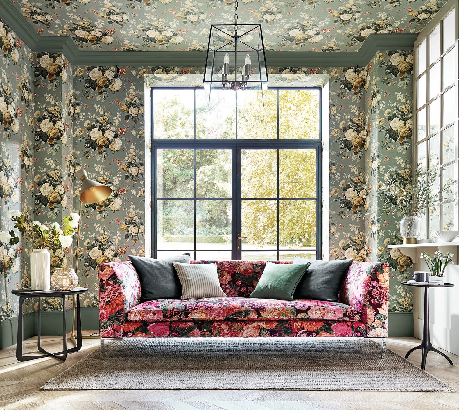 Sanderson - Stapleton Park Sage/Honey Sanderson One Sixty Wallp