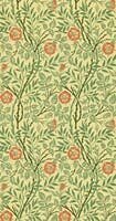 Sweet Briar Green/Rust Morris and Friends Wallpa