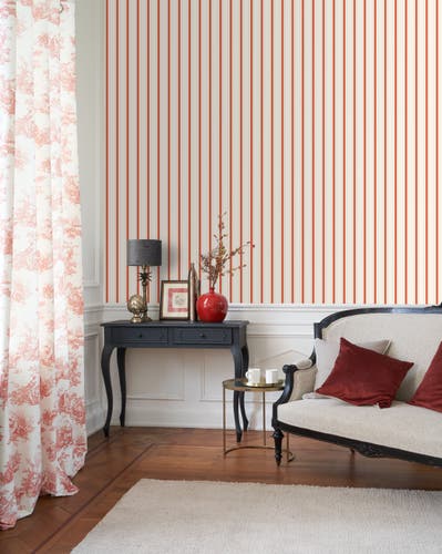 Casadeco Rayure Rouge Carmin