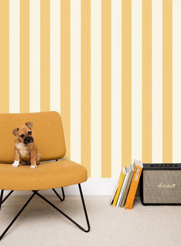 Caselio - Linen Lines Jaune Soleil