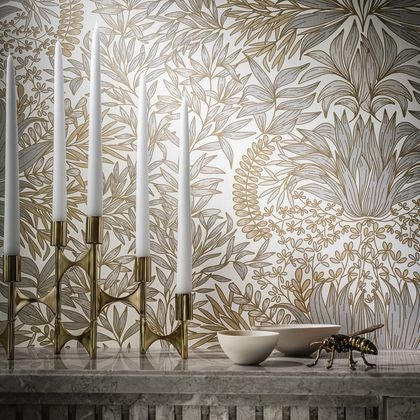 Casamance - Chardon Blanc/Doré Square Jasmin