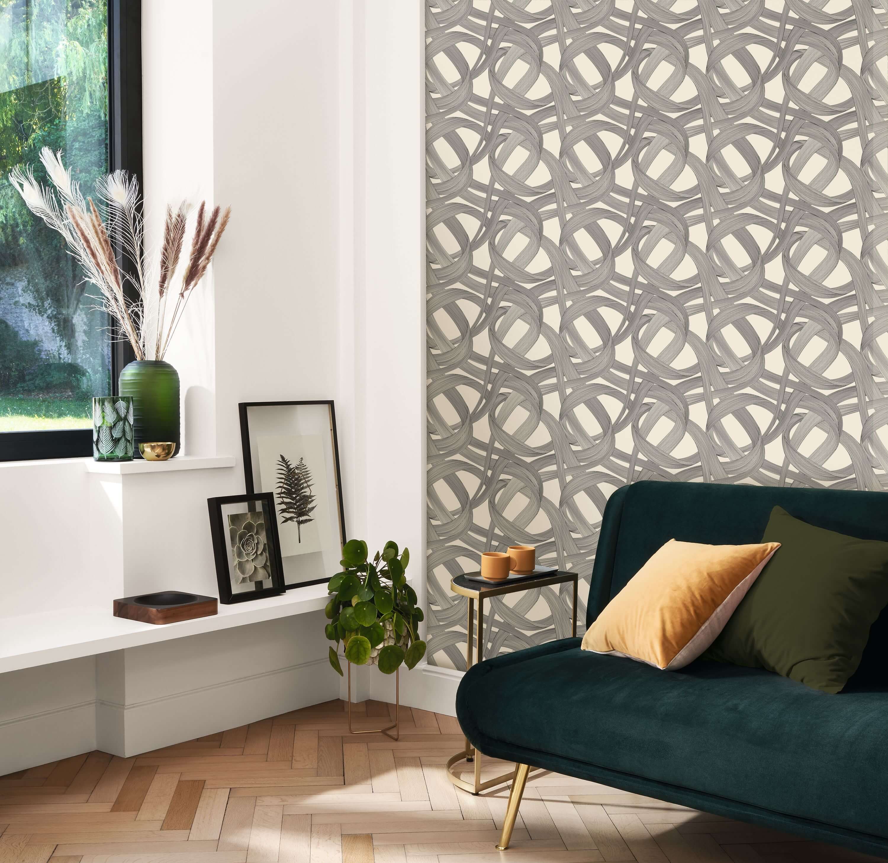 Casadeco - Shimmy Noir Fusain / Lin Annees Folles