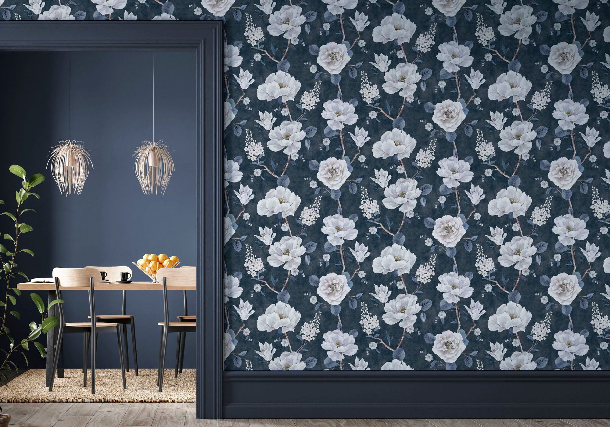 Ashley Floral Navy