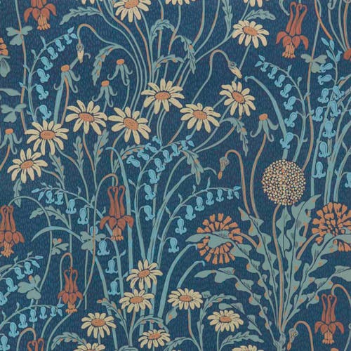 Carma - Flower Meadow prussioan b V&A Decorative Papers 2