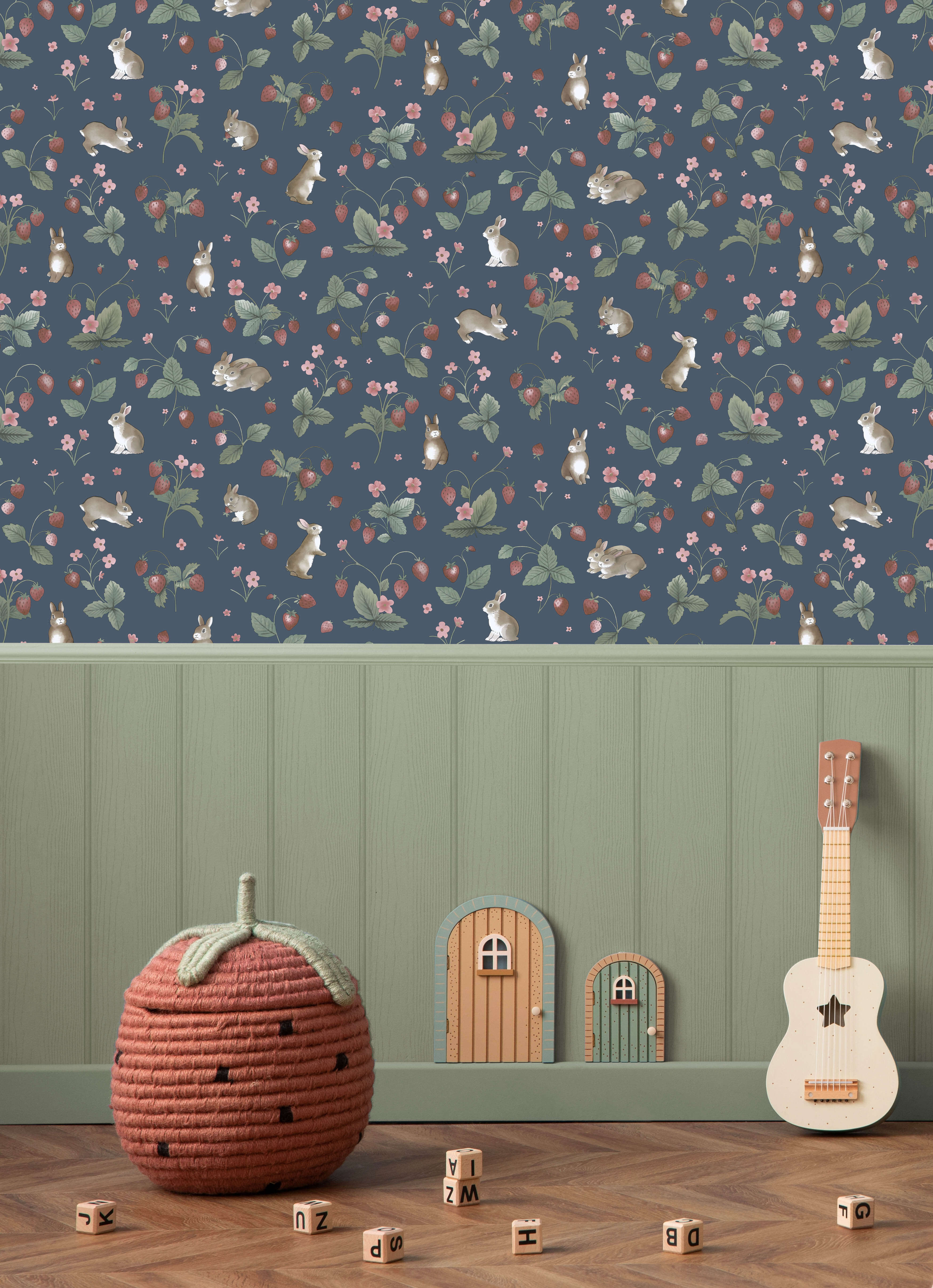 Intrade - Bunnies & Berries Navy