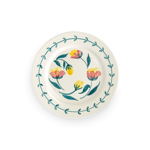 Flowers Tallrik Water Lilies 20 cm Vit