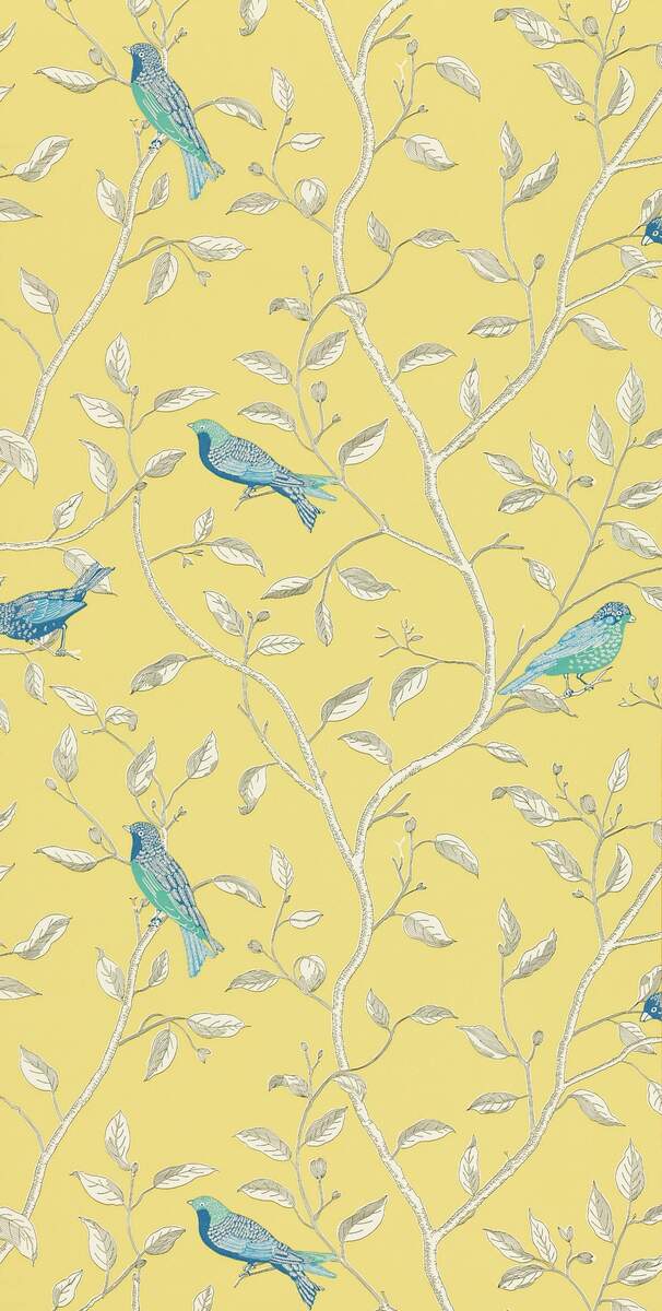 Finches Yellow Sanderson One Sixty Wallp