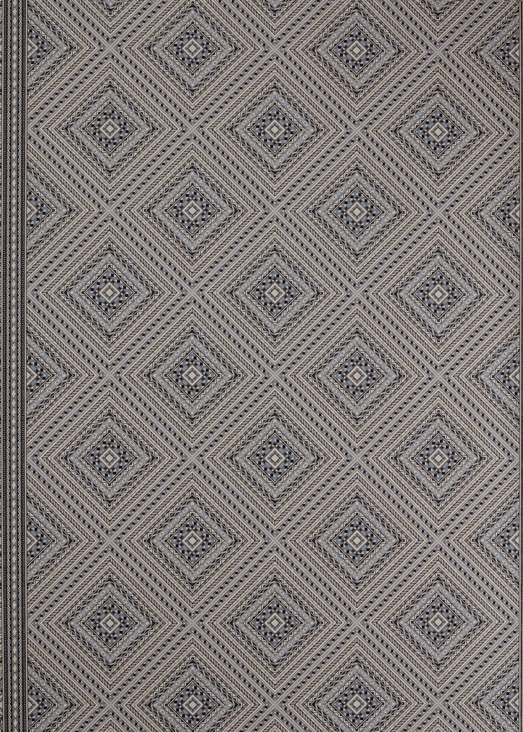 Zoffany - Marquetry Trellis Slate Indienne Wallcoverings