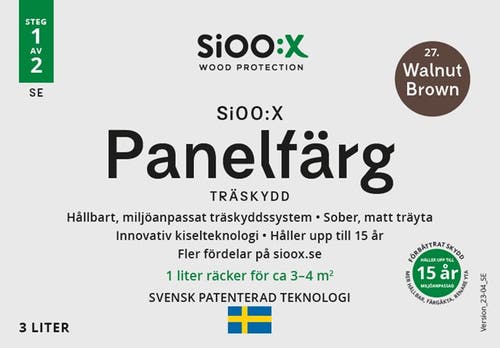 SiOO:X Panelfärg Träskydd - 3L - Almond Brown 23