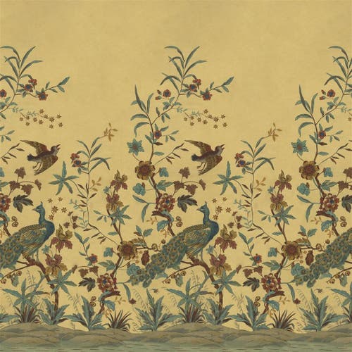 Peacock Toile Scene 1 Picture Book Wallpapers I