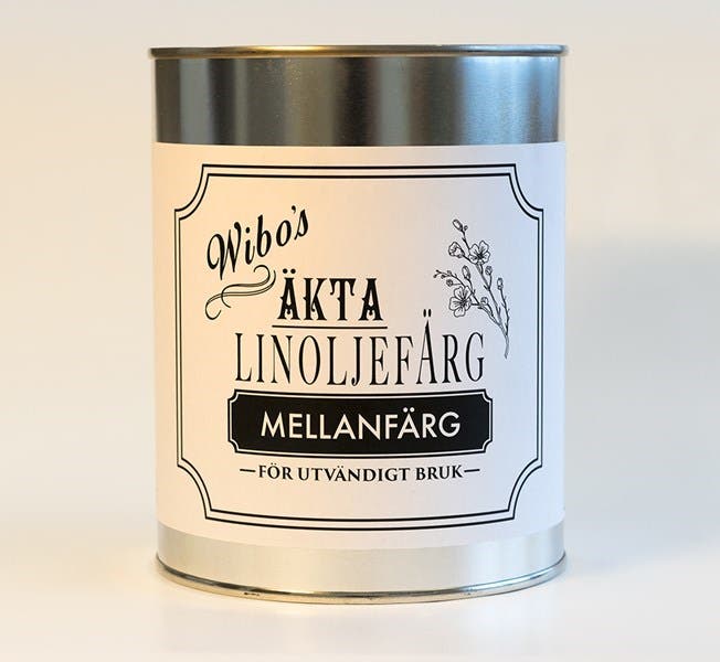 Linoljefärg Mellanfärg Utomhus 1 L Vit