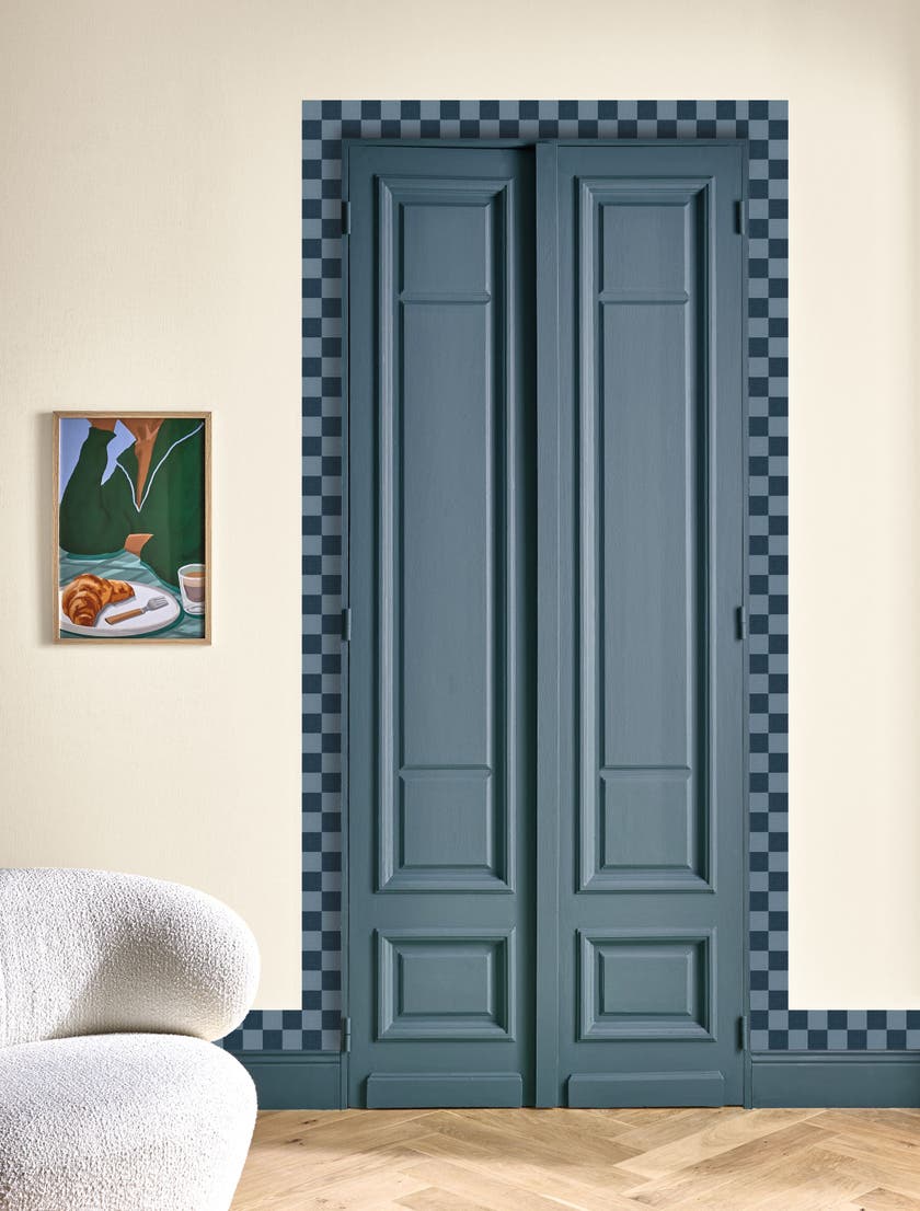 Caselio - Checks Border Bleu Denim