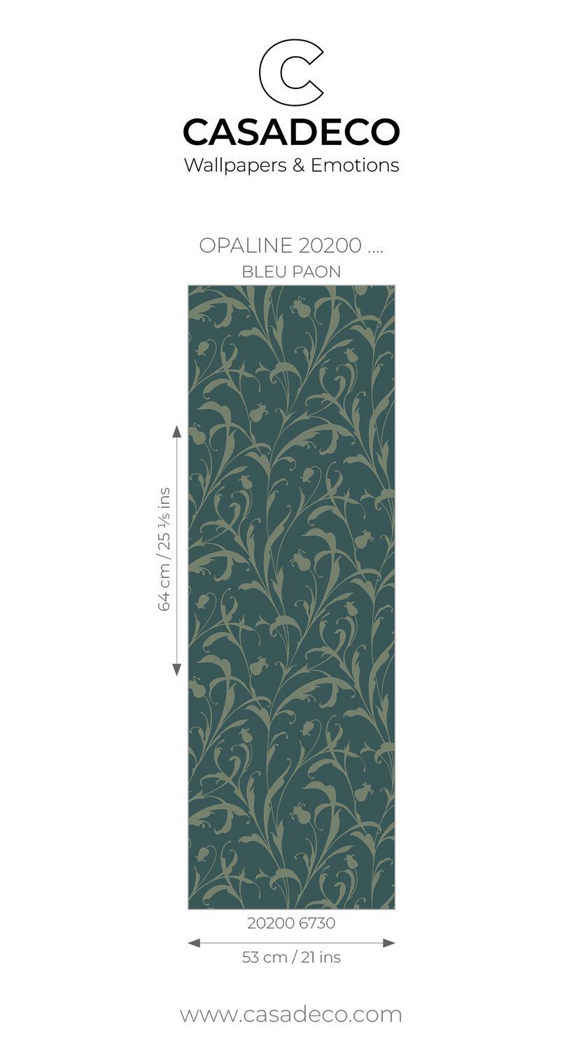Casadeco - Opaline Bleu Paon