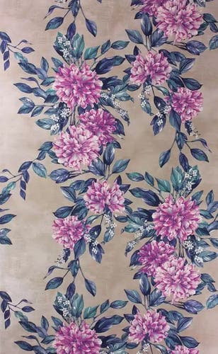 Osborne & Little - Rhodora Magenta Petrol