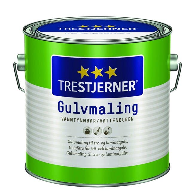 TreStjerner Golvfärg Matt 2,7 L Valfri kulör