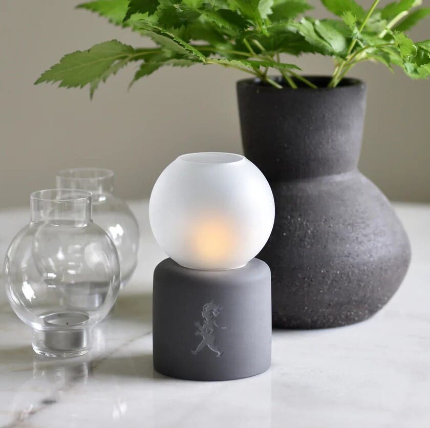 Värmeljuslykta Globe Antracitgrå