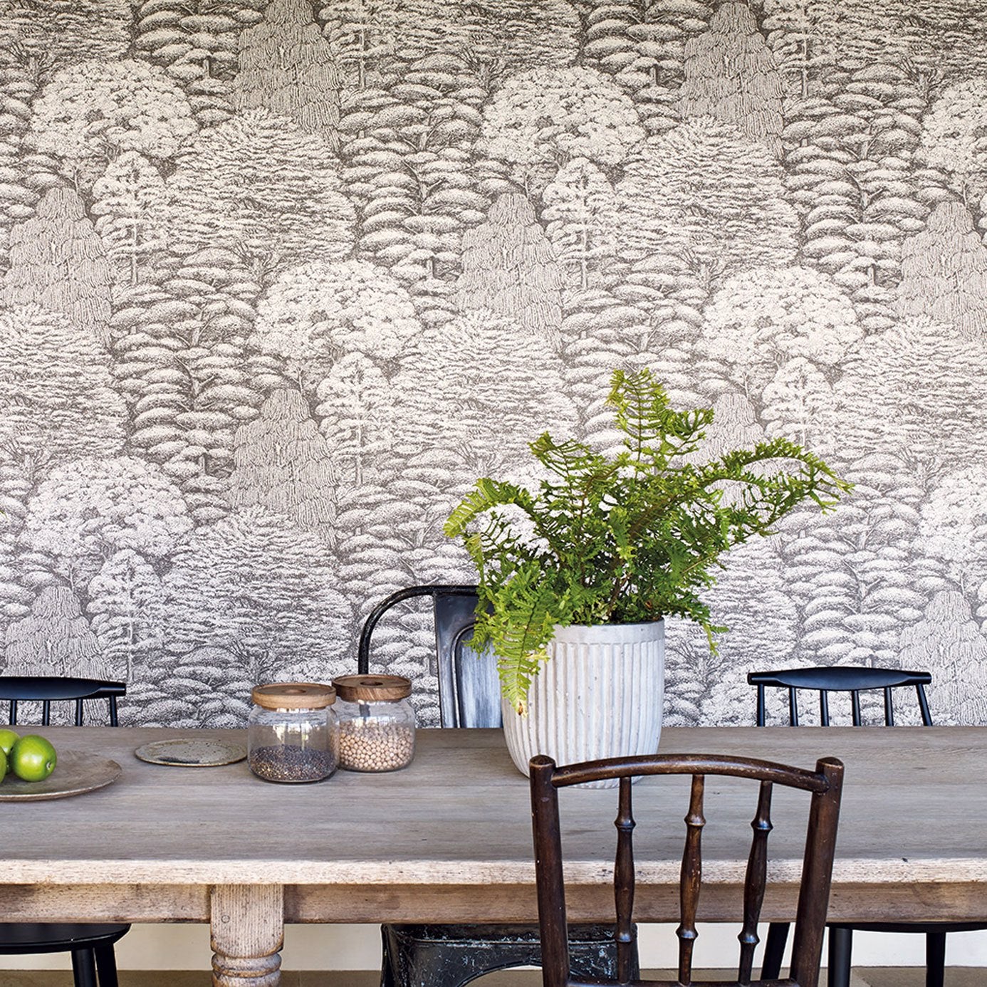 Sanderson - Woodland Toile Cream/Gree Woodland Walk Wallpapers