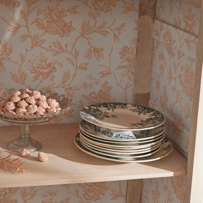 Casadeco - Rosa Rose Pêche Les Belles Toiles De Jouy