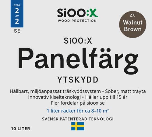 SiOO:X Panelfärg Ytskydd 10L Walnut Brown